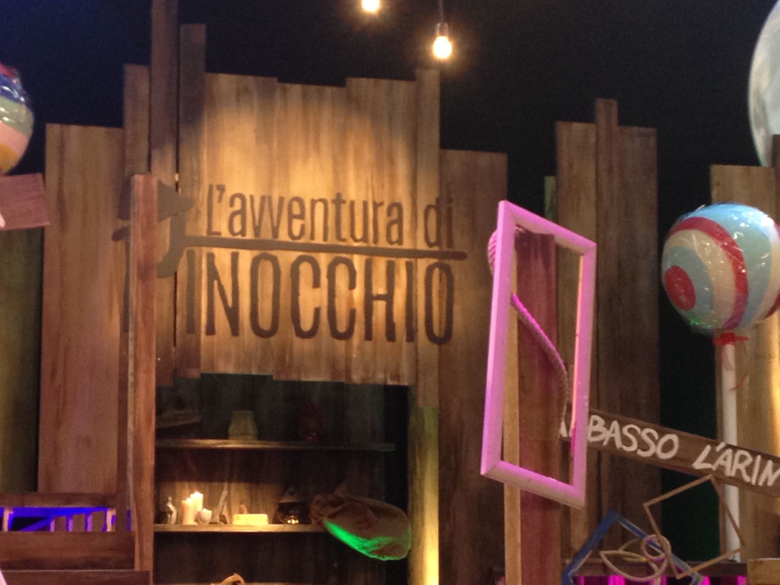PINOCCHIO SUL SET TV