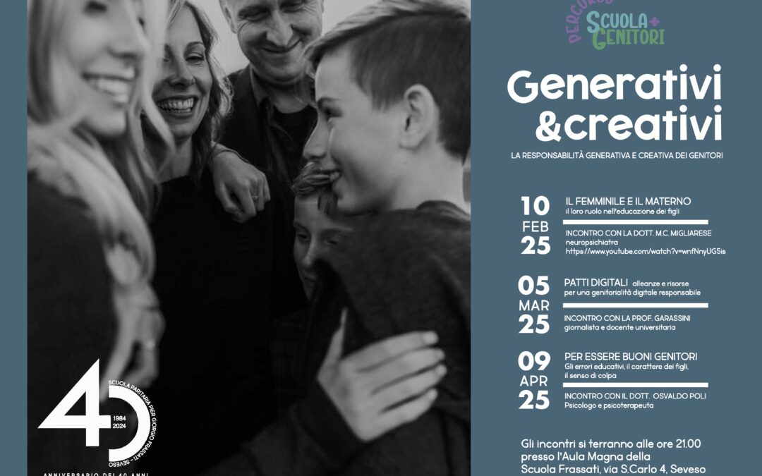 Percorso Scuola Genitori 2025 “Generativi & Creativi”